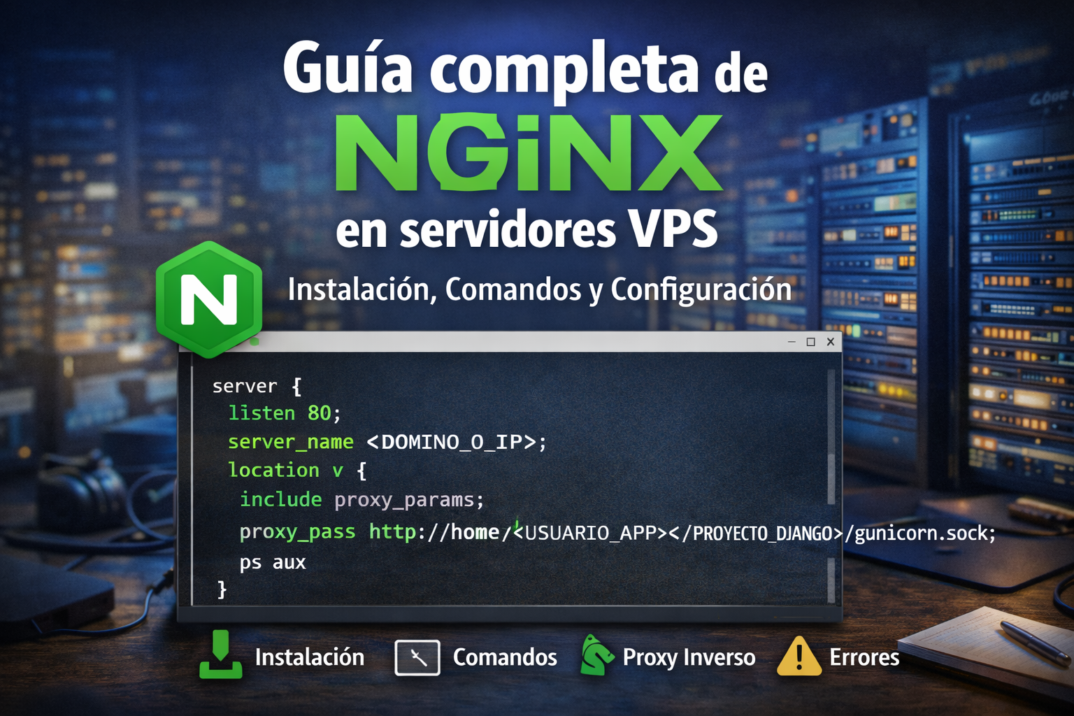 Guñía completa de nginx